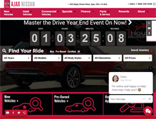 Tablet Screenshot of ajaxnissan.com